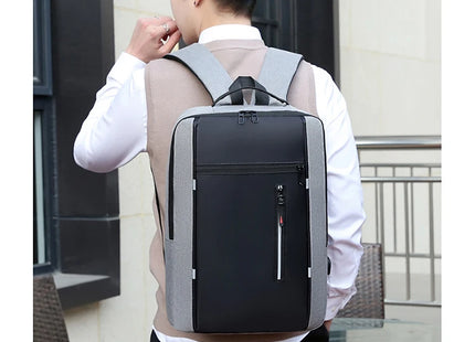 1 Pack 15.6 Inch Men's Business Computer Bag Multi-pocket High-capacity Usb Charging Work Commuting Backpack
