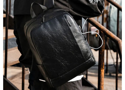 1 Pack 15.6 Inch Men's Business Simple Computer Backpack Usb Charging Lightweight Schoolbag Travel Commuting