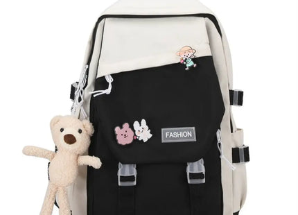 Waterproof Teenage Nylon Book Bag Large Capacity College Backpack Fashion School Bag Cute Girls Boys Travel Backbag College Bag