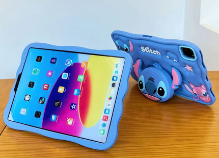 Stitch Tablet Stand Case for iPad Air 1 2 3  4 5 6 10.9 10th 10.2 7 8 9 2024 Pro 11 2021 9.7 2025 16A Mini 6 Silicon Kids Cover