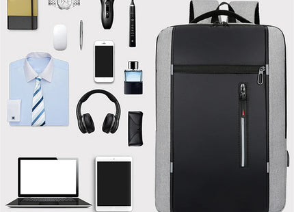 Portable Backpack Camping Travel Bag Business Daypack with USB Charging Port Fit 15.6 Inch Laptops for Men Women