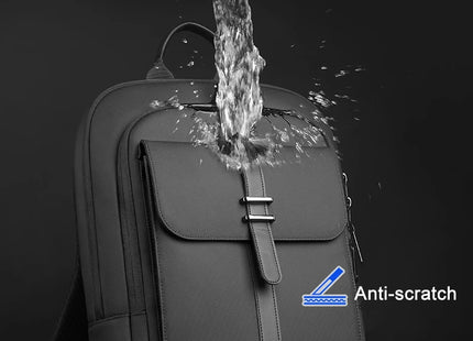 HcanKcan Men's Business Backpack Slim Waterproof 15.6 Inch Laptop Bag Casual College School Backpack Travel Rucksack Work Bags