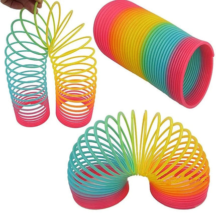 Color Rainbow Circle Funny Magic Toys Early Development Educational Folding Plastic Spring Coil Children's Creative Magical Toys
