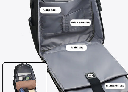 Waterproof Casual Laptop Backpack Anti-splash USB Charging Business Travel Bag For Men