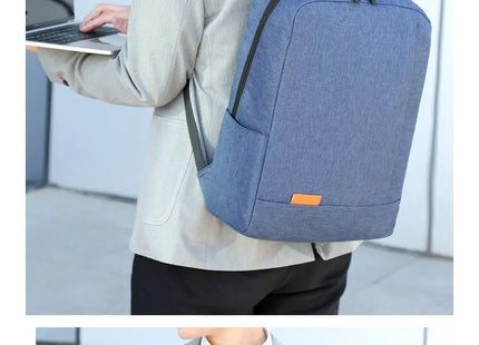 1 Pack 15.6 Inch Men's Business Simple Computer Backpack Usb Charging Lightweight Schoolbag Travel Commuting