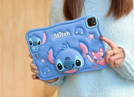 Stitch Tablet Stand Case for iPad Air 1 2 3  4 5 6 10.9 10th 10.2 7 8 9 2024 Pro 11 2021 9.7 2025 16A Mini 6 Silicon Kids Cover