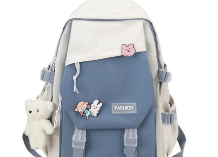 Waterproof Teenage Nylon Book Bag Large Capacity College Backpack Fashion School Bag Cute Girls Boys Travel Backbag College Bag