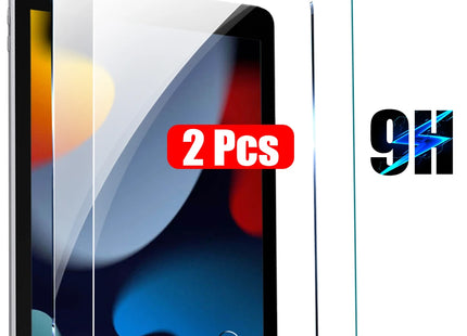 2pcs Clear Tempered Glass For Ipad 9 8 7 6 5 9th Generation 8th 7th 6th Screen Protector For Ipad Pro 11 10.5 9.7 Air 5 4 Mini 6