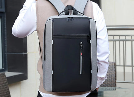 Portable Backpack Camping Travel Bag Business Daypack with USB Charging Port Fit 15.6 Inch Laptops for Men Women