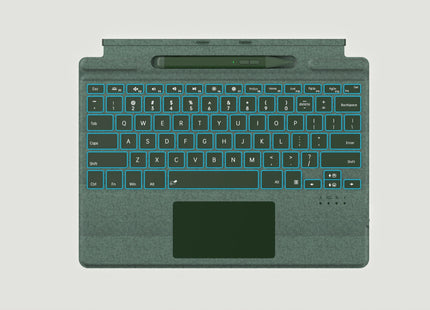 2025 New Color Microsoft Surface Pro 8/9/X/10/11 Bluetooth Magnetic Keyboard with Pen Slot,Touchpad and 7-color Backlit Keyboard