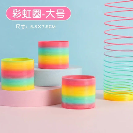 Rainbow Antistress Spring Coil Toys Plastic Folding Sport Game Child Funny Fashion Educational Fidget Toys Gift for Children Toy
