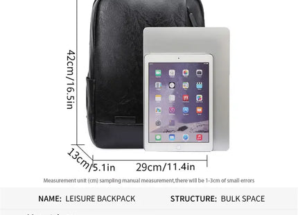 1 Pack 15.6 Inch Men's Business Simple Computer Backpack Usb Charging Lightweight Schoolbag Travel Commuting