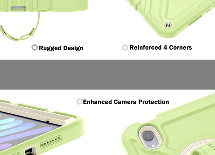 Shockproof Case for iPad mini 6 (8.3 inch) with 360° Rotating Hand Strap, Portable Shoulder Strap and Pencil Slot