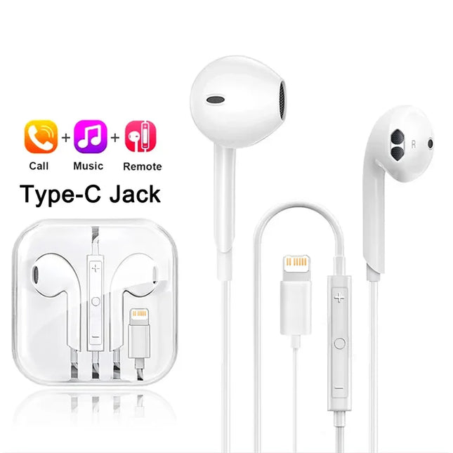 Original Headphones For Apple iPhone 16 15 14 11 12 13 Pr...