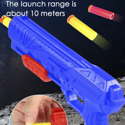 Children's outdoor three in one foam soft elastic toy gun, hand thrown ejection aircraft suit, foam aircraft color random