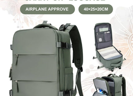 15.6inch Laptop Bag Men's Executive Work Backpack, Backpack Ryanair 40x20x25,Vacuum Packaged Travel Backpack Short-Trip Rucksack
