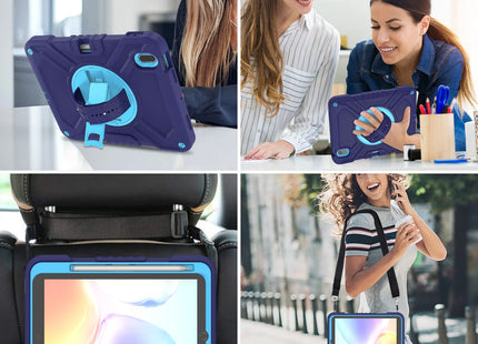 Shockproof Case for iPad 10th(2022) 10.9 inch with 360° Rotating Hand Strap, Portable Shoulder Strap and Pencil Slot