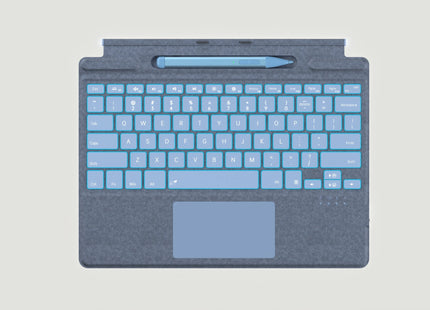 2025 New Color Microsoft Surface Pro 8/9/X/10/11 Bluetooth Magnetic Keyboard with Pen Slot,Touchpad and 7-color Backlit Keyboard